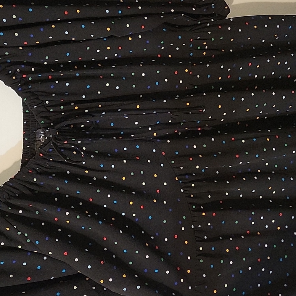 City Chic Black Dress with Colorful Dots - Picture 4 of 12